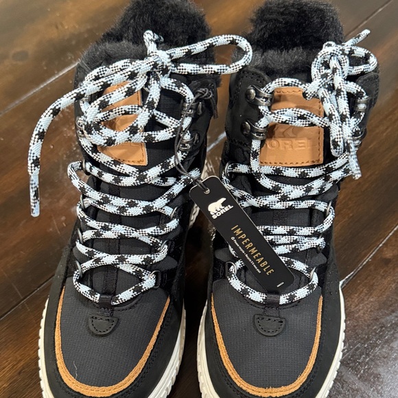 Sorel One Ave Trek Faux Fur Trim Waterproof Sneaker Boot - Picture 2 of 6